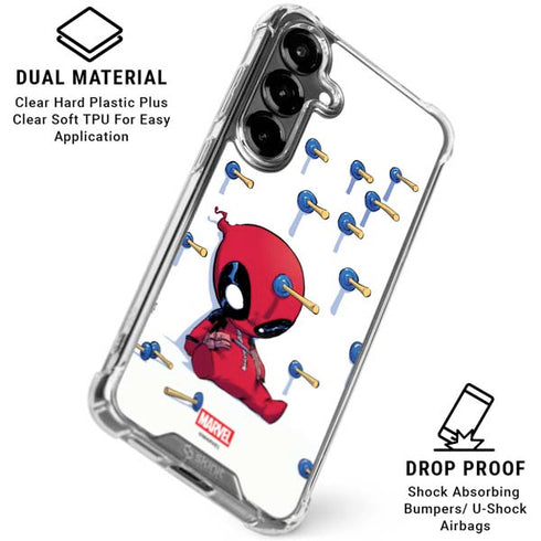 Marvel Deadpool Babypool Playing Galaxy S26 Clear Case