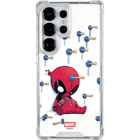 Marvel Deadpool Babypool Playing Galaxy S26 Ultra Clear Case