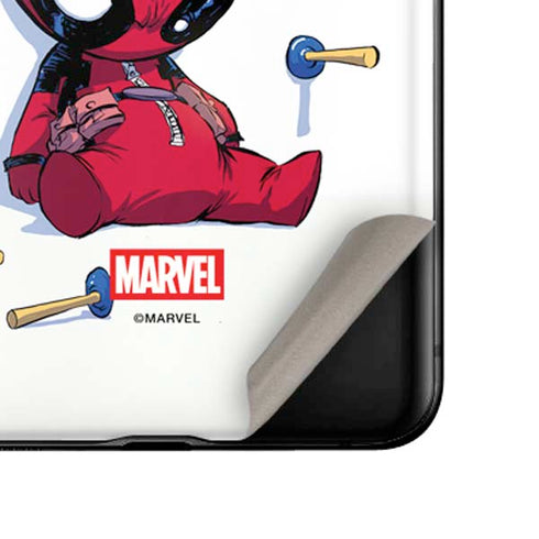 Marvel Deadpool Babypool Playing Galaxy Z Flip Skin
