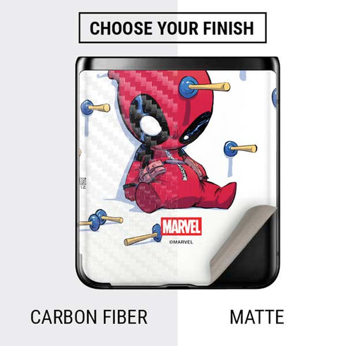 Marvel Deadpool Babypool Playing Galaxy Z Flip Skin