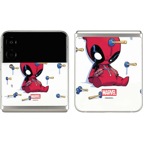 Marvel Deadpool Babypool Playing Galaxy Z Flip3 5G Skin