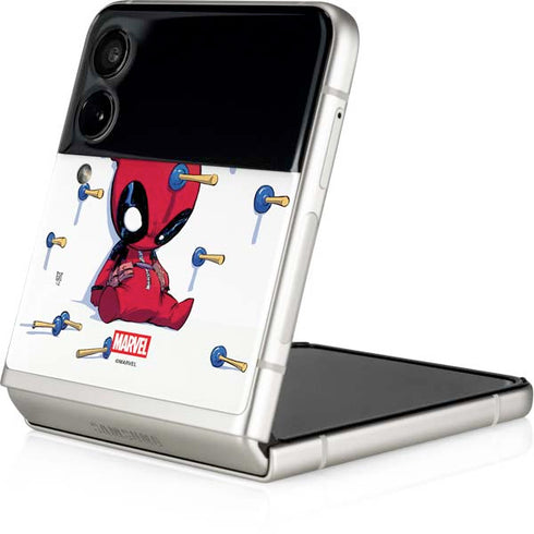 Marvel Deadpool Babypool Playing Galaxy Z Flip3 5G Skin