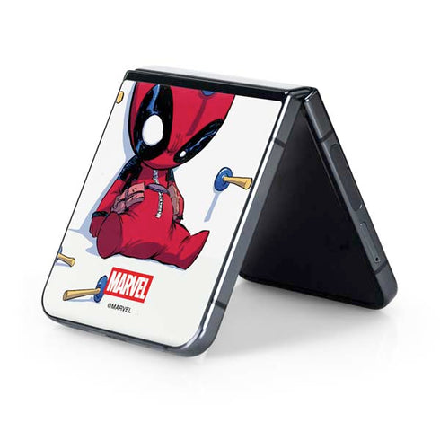 Marvel Deadpool Babypool Playing Galaxy Z Flip5 5G Skin