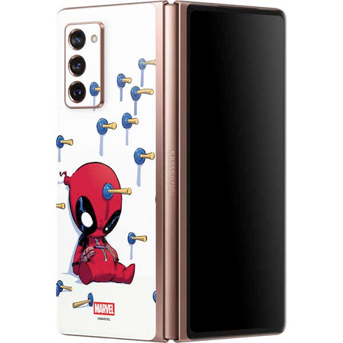 Marvel Deadpool Babypool Playing Galaxy Z Fold2 5G Skin