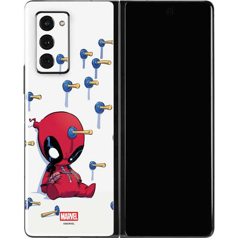 Marvel Deadpool Babypool Playing Galaxy Z Fold2 5G Skin