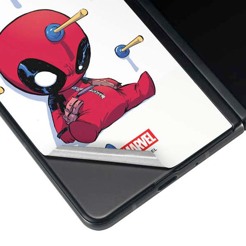 Marvel Deadpool Babypool Playing Galaxy Z Fold3 5G Skin