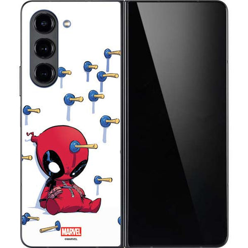 Marvel Deadpool Babypool Playing Galaxy Z Fold5 5G Skin