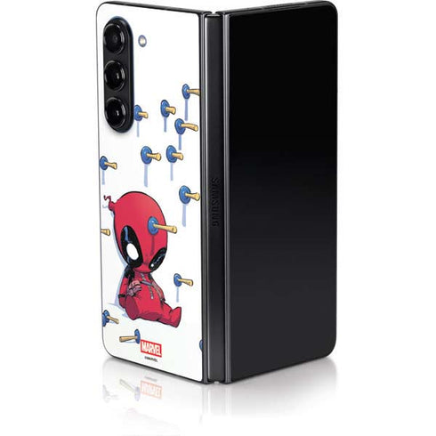 Marvel Deadpool Babypool Playing Galaxy Z Fold5 5G Skin