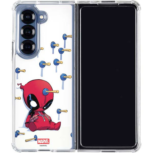 Marvel Deadpool Babypool Playing Galaxy Z Fold6 Clear Case