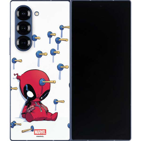 Marvel Deadpool Babypool Playing Galaxy Z Fold6 Skin