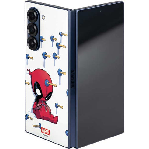 Marvel Deadpool Babypool Playing Galaxy Z Fold6 Skin