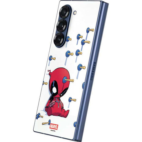 Marvel Deadpool Babypool Playing Galaxy Z Fold6 Skin