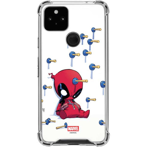 Marvel Deadpool Babypool Playing Google Pixel 5a 5G Clear Case