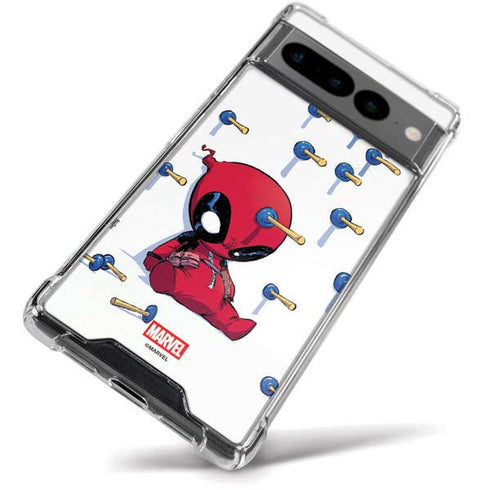 Marvel Deadpool Babypool Playing Google Pixel 7 Pro Clear Case