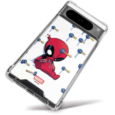 Marvel Deadpool Babypool Playing Google Pixel 8 Pro Clear Case