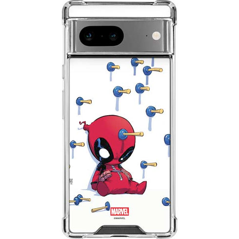 Marvel Deadpool Babypool Playing Google Pixel 8a Clear Case