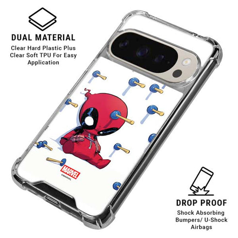 Marvel Deadpool Babypool Playing Google Pixel 9 Pro XL Clear Case