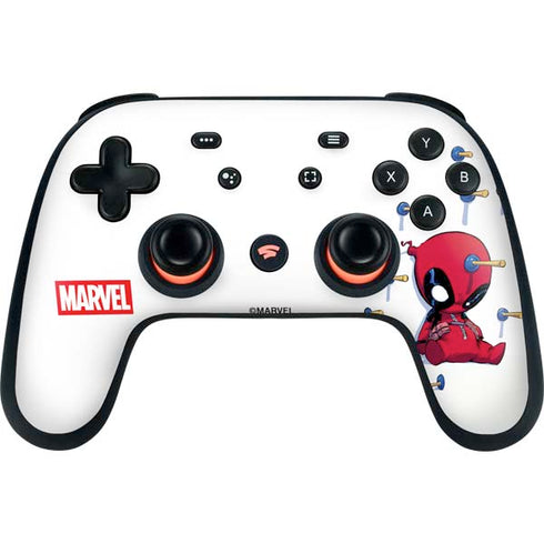 Marvel Deadpool Babypool Playing Google Stadia Controller Skin