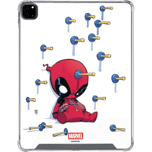 Marvel Deadpool Babypool Playing iPad Pro 12.9in (2020) Clear Case