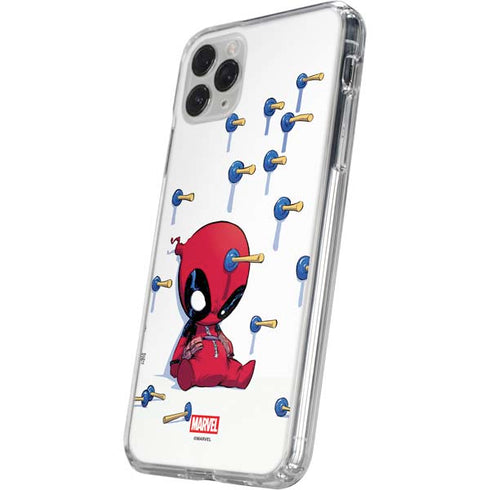 Marvel Deadpool Babypool Playing iPhone 11 Pro Clear Case