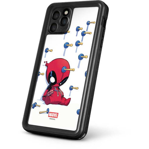 Marvel Deadpool Babypool Playing iPhone 11 Pro Waterproof Case