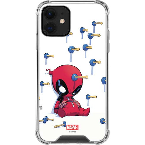 Marvel Deadpool Babypool Playing iPhone 12 Clear Case