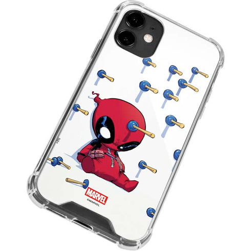 Marvel Deadpool Babypool Playing iPhone 12 Clear Case