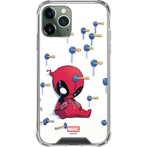 Marvel Deadpool Babypool Playing iPhone 12 Pro Clear Case