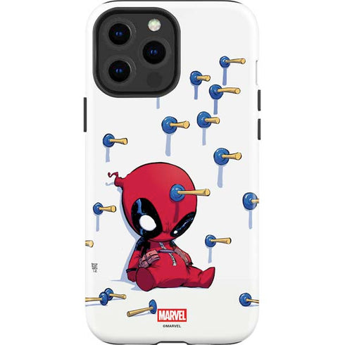 Marvel Deadpool Babypool Playing iPhone 13 Pro Max Impact Case