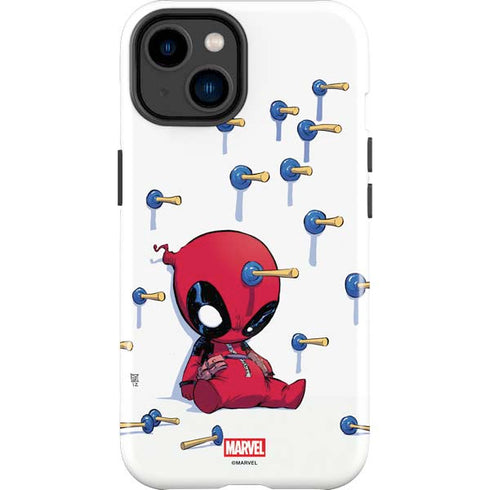 Marvel Deadpool Babypool Playing iPhone 14 Plus Impact Case