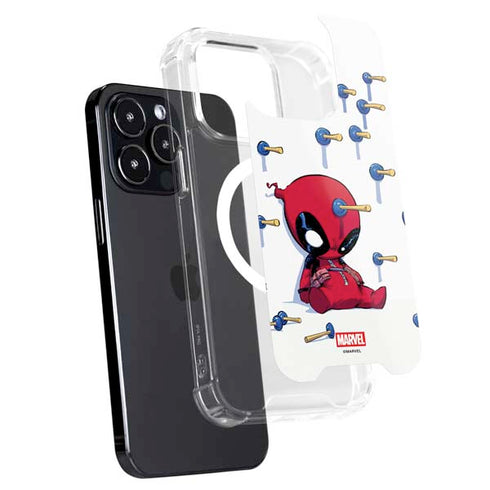 Marvel Deadpool Babypool Playing iPhone 14 Pro MagSafe Case