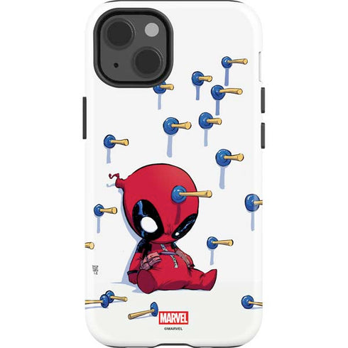 Marvel Deadpool Babypool Playing iPhone 15 Plus Impact Case