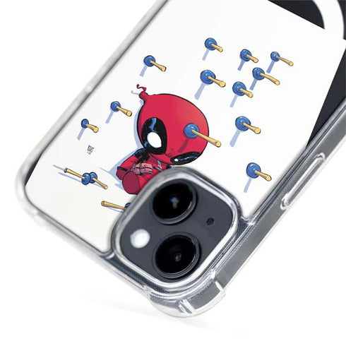 Marvel Deadpool Babypool Playing iPhone 15 Plus MagSafe Case