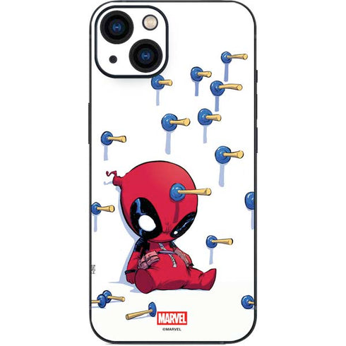 Marvel Deadpool Babypool Playing iPhone 15 Plus Skin
