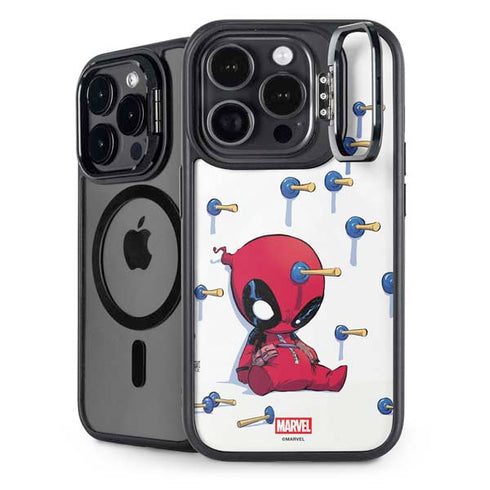 Marvel Deadpool Babypool Playing iPhone 15 Pro Kickstand Case