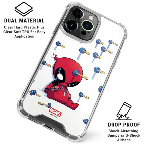 Marvel Deadpool Babypool Playing iPhone 15 Pro Max Clear Case