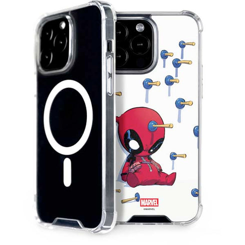 Marvel Deadpool Babypool Playing iPhone 15 Pro Max MagSafe Case