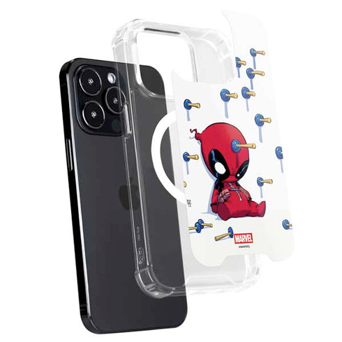 Marvel Deadpool Babypool Playing iPhone 15 Pro Max MagSafe Case