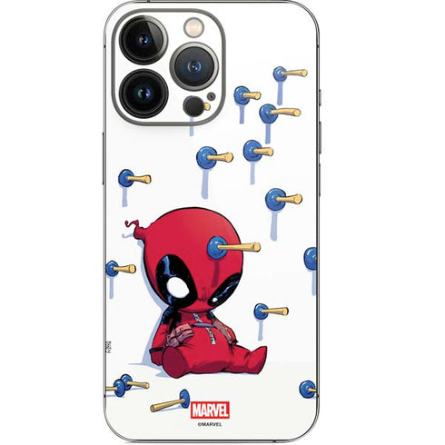 Marvel Deadpool Babypool Playing iPhone 15 Pro Skin