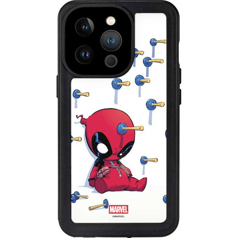 Marvel Deadpool Babypool Playing iPhone 15 Pro Waterproof Case