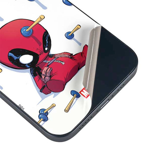 Marvel Deadpool Babypool Playing iPhone 15 Skin