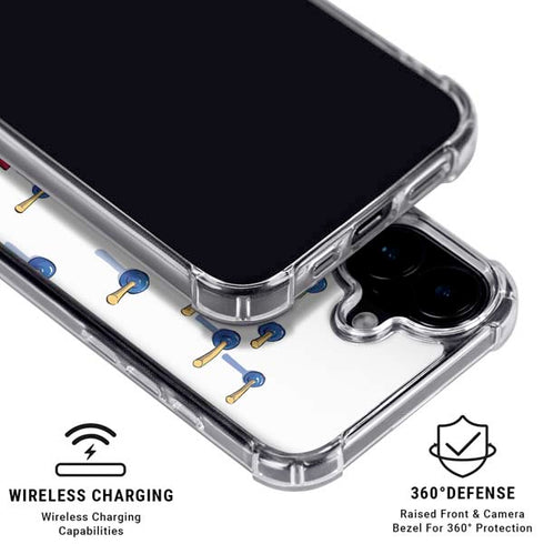 Marvel Deadpool Babypool Playing iPhone 16 Clear Case