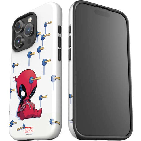 Marvel Deadpool Babypool Playing iPhone 16 Pro Impact Case