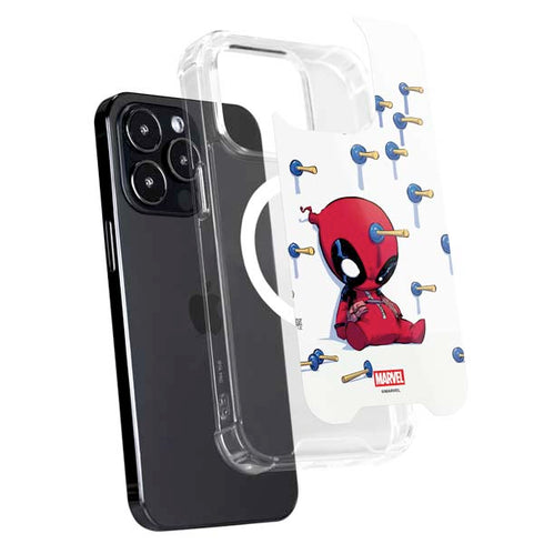 Marvel Deadpool Babypool Playing iPhone 16 Pro MagSafe Case