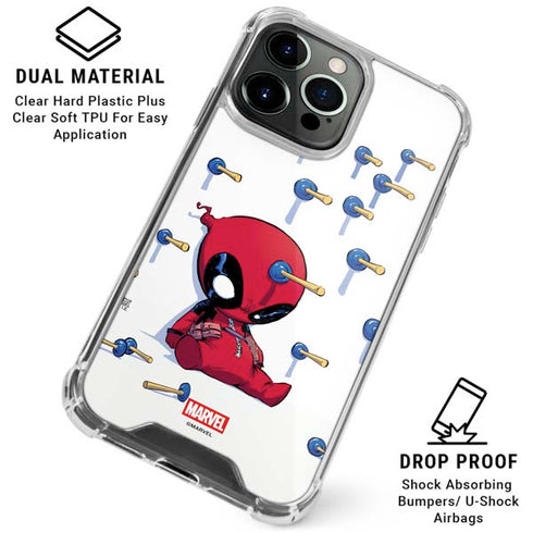 Marvel Deadpool Babypool Playing iPhone 16 Pro Max Clear Case