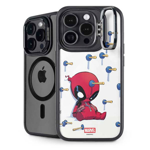 Marvel Deadpool Babypool Playing iPhone 16 Pro Max Kickstand Case