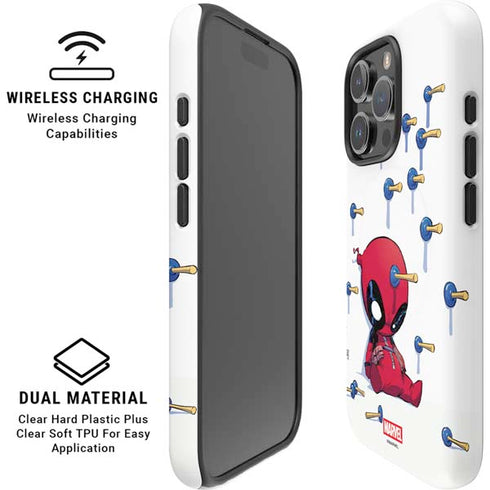 Marvel Deadpool Babypool Playing iPhone 16 Pro Max Magsafe Impact Case