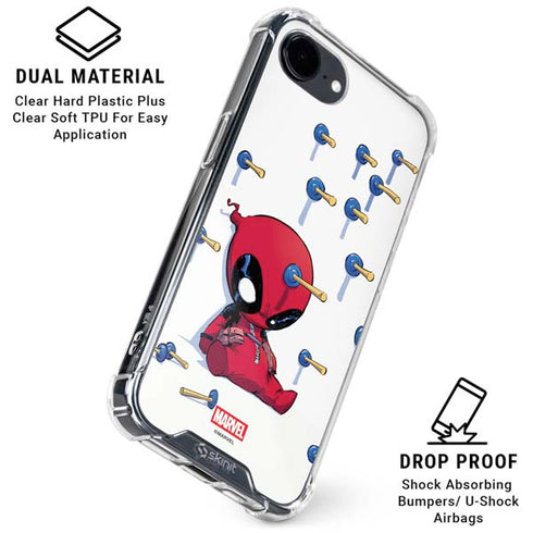 Marvel Deadpool Babypool Playing iPhone 16e Clear Case