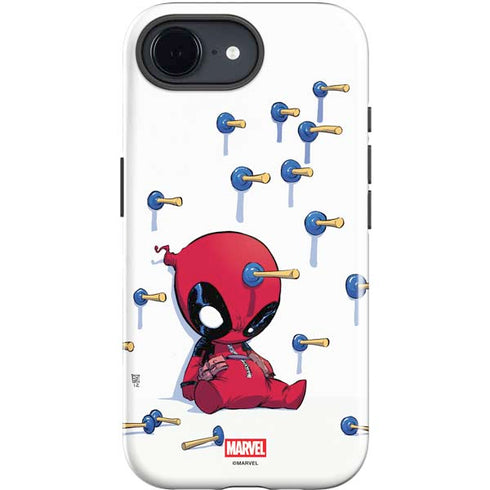 Marvel Deadpool Babypool Playing iPhone 16e Impact Case