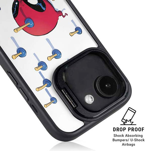 Marvel Deadpool Babypool Playing iPhone 16e Kickstand Case